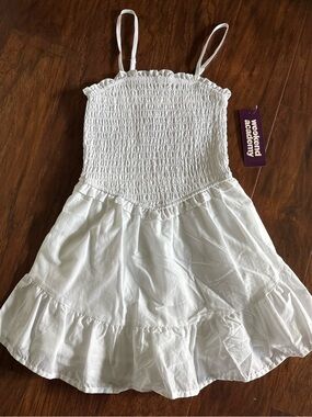 NWT White Smocked Ruffle Dress